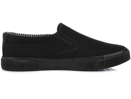 BIG STAR LL174066 MĘSKIE CZARNE KLASYCZNE TRAMPKI WSUWANE