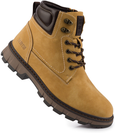 BIG STAR MĘSKIE BUTY TREKKINGOWE TRAPERY WYSOKIE ZIMOWE OCIEPLANE