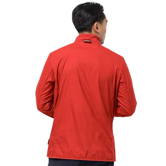 JACK WOLFSKIN MĘSKA CIENKA KURTKA WIATRÓWKA CZERWONA