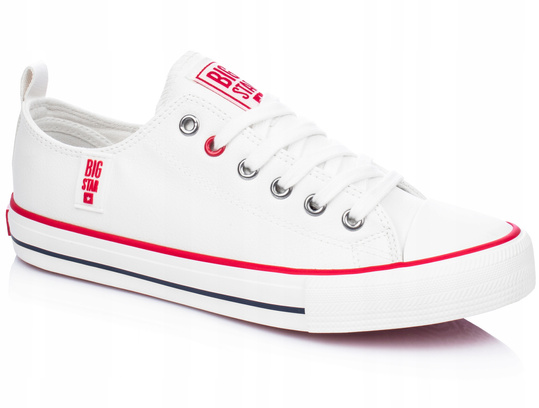 BIG STAR JJ274130 damskie trampki białe ekoskóra