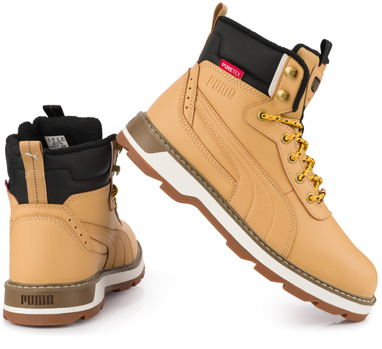 PUMA DESIERTO 393928-02 męskie buty sportowe trapery wysokie ocieplane brązowe PURETEX