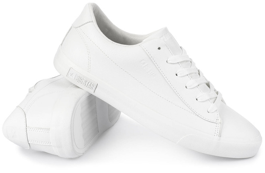 BIG STAR NN174250 MĘSKIE KLASYCZNE SNEAKERSY TRAMPKI BIAŁE EKOSKÓRA