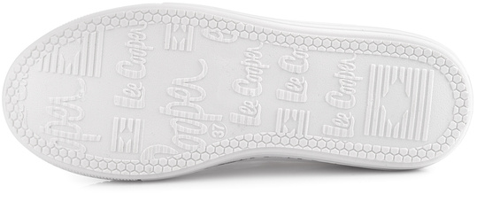 LEE COOPER 1617L damskie trampki na platformie koronka białe