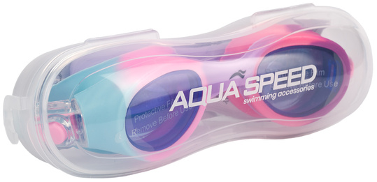 AQUA SPEED PEGAZ OKULARY OKULARKI PŁYWACKIE DLA DZIECI DO PŁYWANIA NA BASEN RÓŻOWE
