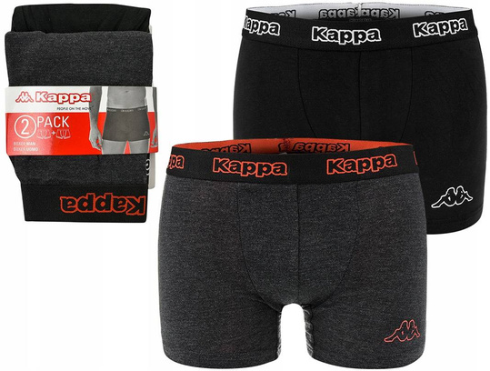 KAPPA MAJTKI BOKSERKI MĘSKIE BAWEŁNA 2PAK 2PARY