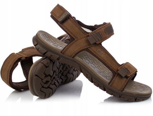 CATERPILLAR ATCHISON SANDAL P721281 MĘSKIE BRĄZOWE SKÓRZANE SANDAŁY
