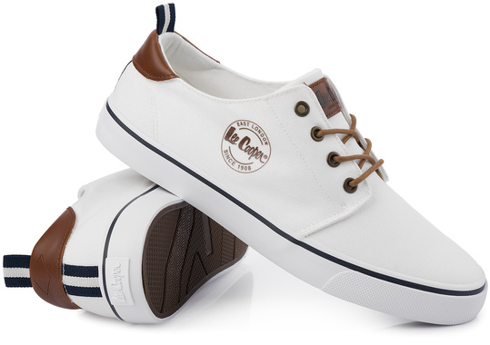 LEE COOPER 3240M męskie trampki niskie eleganckie białe