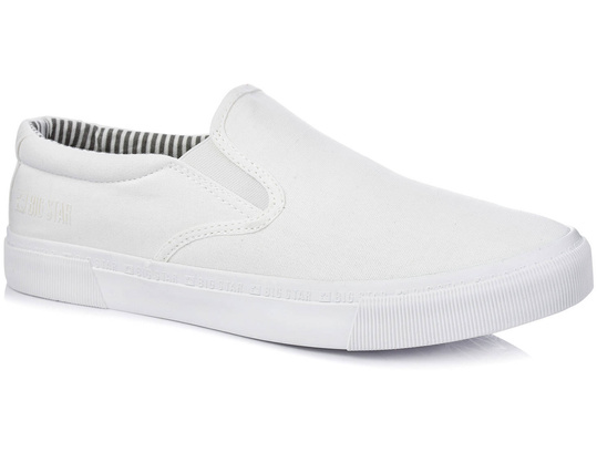 BIG STAR LL174063 MĘSKIE BIAŁE KLASYCZNE TRAMPKI WSUWANE