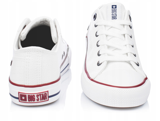 BIG STAR II274001 damskie trampki białe ekoskóra
