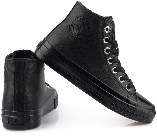 BIG STAR DAMSKIE OCIEPLANE WYSOKIE BUTY TRAMPKI EKOSKÓRA
