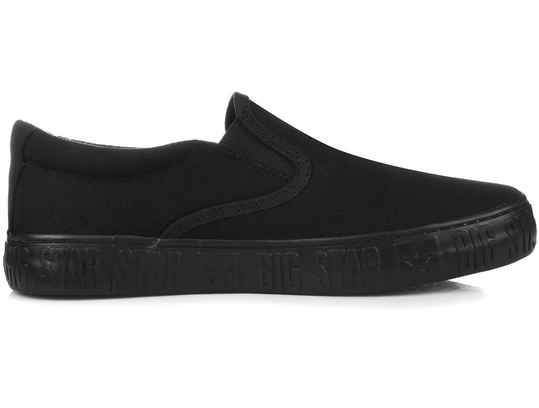 BIG STAR LL274392 DAMSKIE TRAMPKI TENISÓWKI WSUWANE SLIP ON CZARNE