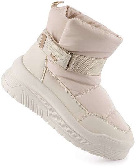 LEE COOPER LCJ3140 BUTY BOTKI DAMSKIE ZIMOWE ŚNIEGOWCE OCIEPLANE BEŻOWE