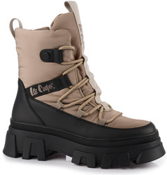 LEE COOPER LCJ3143 BUTY BOTKI DAMSKIE ZIMOWE ŚNIEGOWCE OCIEPLANE BEŻOWE 
