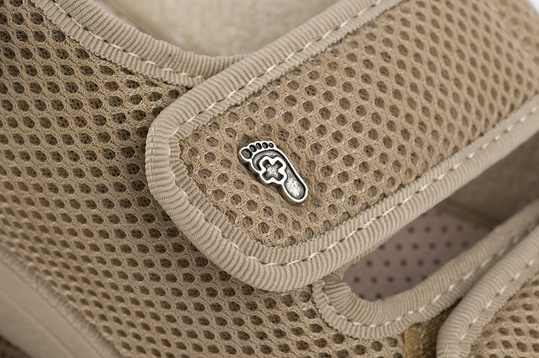 DR ORTO damskie buty sandały ortopedyczne na rzepy wygodne zdrowotne beżowe