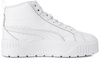 PUMA KARMEN II MID 397459-01 damskie buty sportowe sneakersy wysokie na platformie skórzane białe