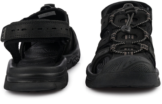 GRISPORT 9029M męskie sandały skórzane trekkingowe sportowe czarne