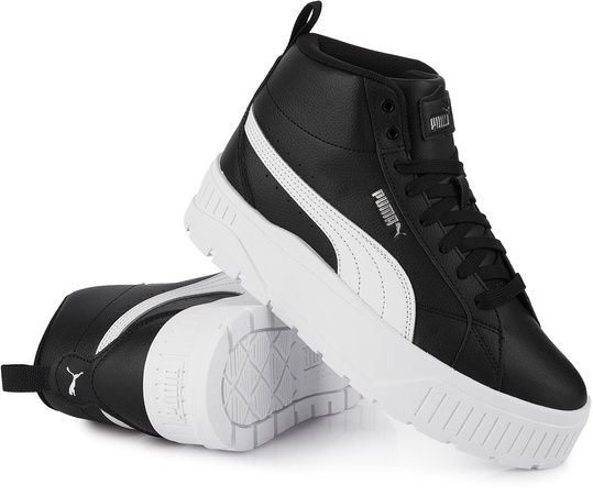 PUMA KARMEN II MID 397459-06 damskie buty sportowe sneakersy wysokie na platformie skórzane czarne