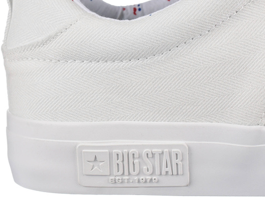 BIG STAR KK174001 MĘSKIE BIAŁE KLASYCZNE TRAMPKI