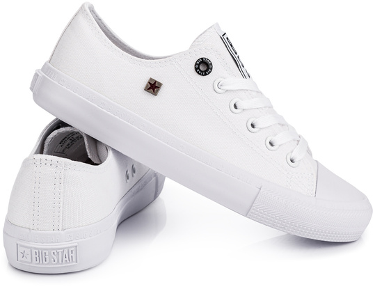 BIG STAR AA274010 damskie trampki niskie klasyczne białe