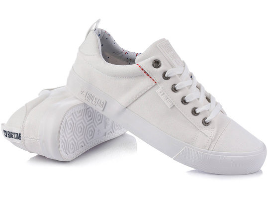 BIG STAR KK174001 MĘSKIE BIAŁE KLASYCZNE TRAMPKI