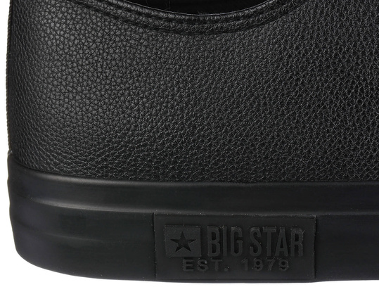BIG STAR KK174053 MĘSKIE CZARNE KLASYCZNE TRAMPKI EKOSKÓRA
