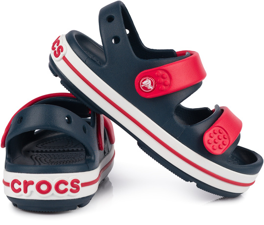 CROCS Crocband Cruiser sandały dziecięce na rzep dla dziewczynki i chłopaka granatowe