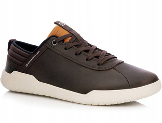 CATERPILLAR HEX BRĄZOWE P724186 BUTY MĘSKIE SNEAKERSY SKÓRZANE BRĄZOWE