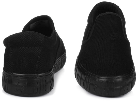 BIG STAR LL274392 DAMSKIE TRAMPKI TENISÓWKI WSUWANE SLIP ON CZARNE