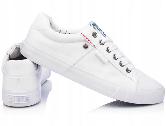 BIG STAR AA274511 damskie trampki klasyczne białe