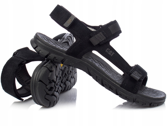 CATERPILLAR ATCHISON SANDAL P721278 MĘSKIE CZARNE SKÓRZANE SANDAŁY