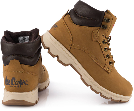 LEE COOPER LCJ2949 BUTY MĘSKIE ZIMOWE TRAPERY OCIEPLANE BRĄZOWE