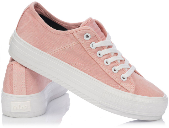 LEE COOPER LCW-21-31-0125L damskie trampki niskie koralowe