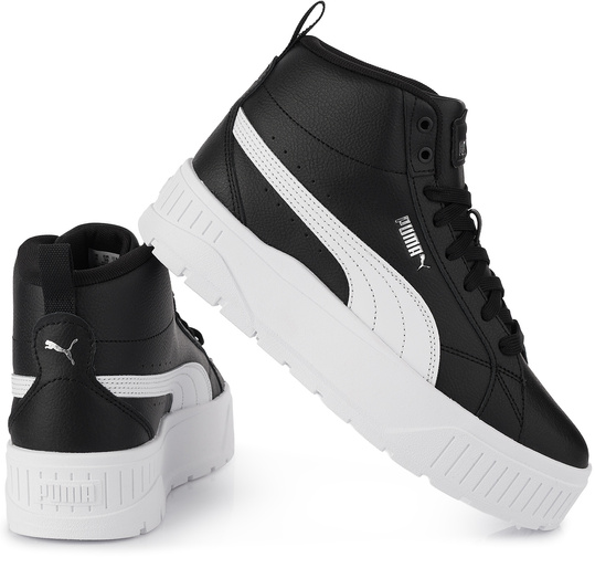 PUMA KARMEN II MID 397459-06 damskie buty sportowe sneakersy wysokie na platformie skórzane czarne