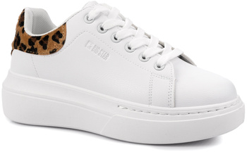 BIG STAR damskie buty sneakersy na platformie ekoskóra panterka