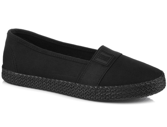 BIG STAR LL274200 CZARNE DAMSKIE BALERINKI WSUWANE TRAMPKI TENISÓWKI