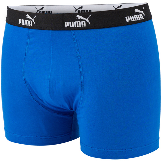 PUMA PROMO PRINT BOXER 935800-01 męskie bokserki majtki bawełniane 4PAK czarne niebieskie