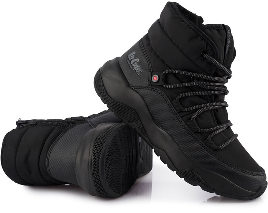 LEE COOPER LCJ3066 BUTY BOTKI DAMSKIE ZIMOWE ŚNIEGOWCE OCIEPLANE CZARNE