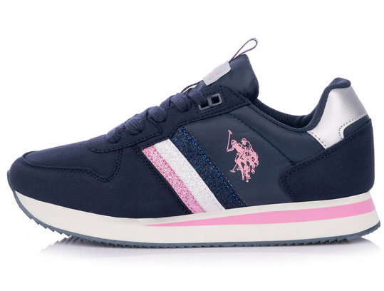 BUTY DAMSKIE SNEAKERSY U.S. POLO NOBIW 001-DBL002 SPORTOWE GRANATOWE