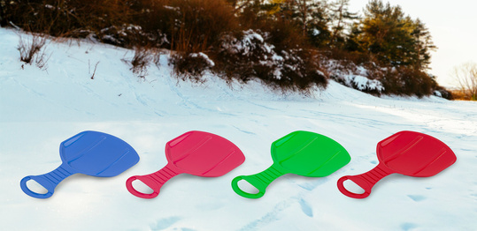 Jabłuszko do zjeżdżania na śniegu ślizg dla dzieci plastikowe czerwone