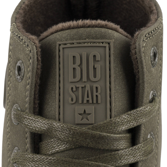 BIG STAR MĘSKIE OCIEPLANE WYSOKIE TRAMPKI ZA KOSTKĘ KHAKI EKOSKÓRA