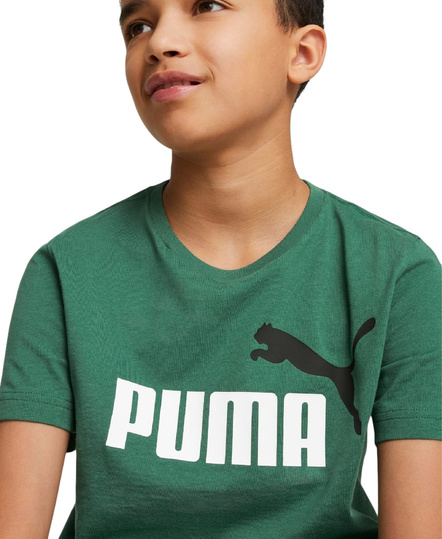 PUMA 586985-37 dziecięca koszulka t-shirt chłopięca dla chłopca bawełniana zielona