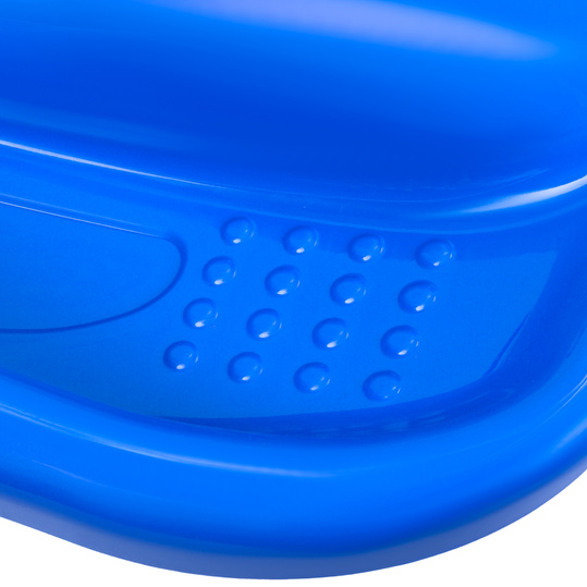 Duże sanki ślizg dla dzieci z oparciem hamulcem sznurkiem plastikowe niebieskie