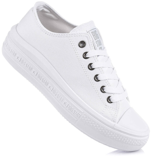 BIG STAR LL274A177 DAMSKIE BIAŁE KLASYCZNE TRAMPKI NA PLATFORMIE