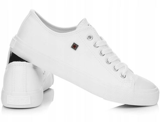 BIG STAR V274869 damskie trampki białe ekoskóra