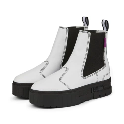 PUMA MAYZE CHELSEA POP 384549-01 DAMSKIE BUTY BOTKI NA PLATFORMIE BIAŁE