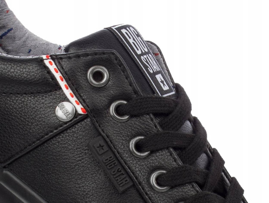 BIG STAR GG174029 męskie trampki czarne ekoskóra