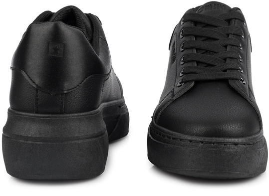 BIG STAR damskie buty sneakersy na platformie ekoskóra czarne