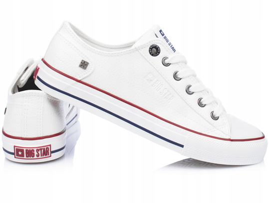 BIG STAR II274001 damskie trampki białe ekoskóra
