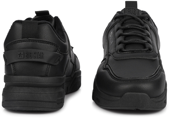 BIG STAR męskie buty sportowe sneakersy ocieplane ekoskóra czarne HI-POLY SYSTEM