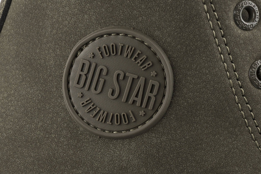 BIG STAR MĘSKIE OCIEPLANE WYSOKIE TRAMPKI ZA KOSTKĘ KHAKI EKOSKÓRA